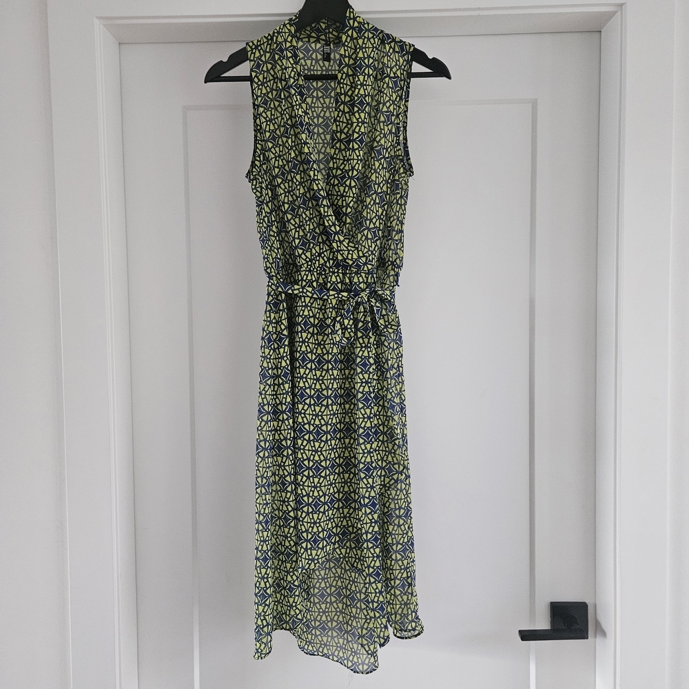 Kut from the Kloth Asymmetrical Dress - Black and Yellow